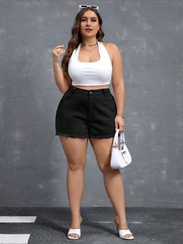 Short de Jean Especial Rasgado Dama Pantalón Corto Denim Grande Mujer Mayoristas - Miniatura 2