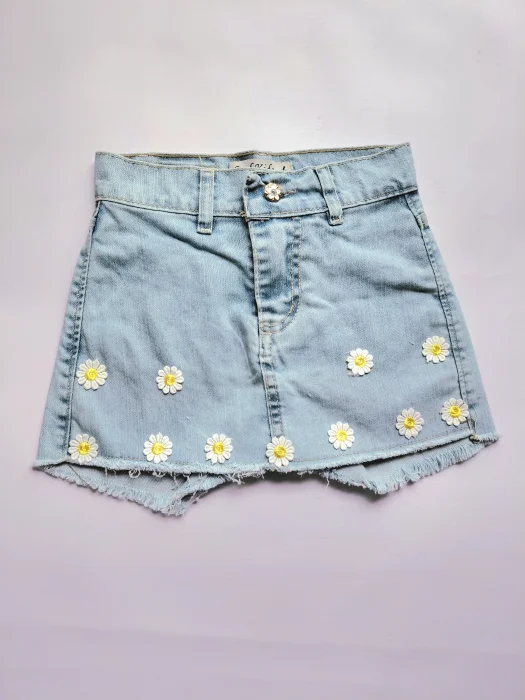 Short Pollera C/margaritas Nena