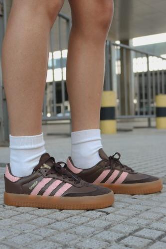 Zapatillas Samba Choco con Rosa Nacionales