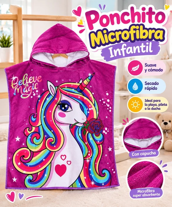 Ponchito Microfibra Infantil