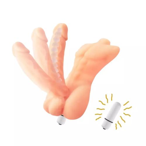 Mini Torso Dildo Vertebrado Grinder con Vibracin