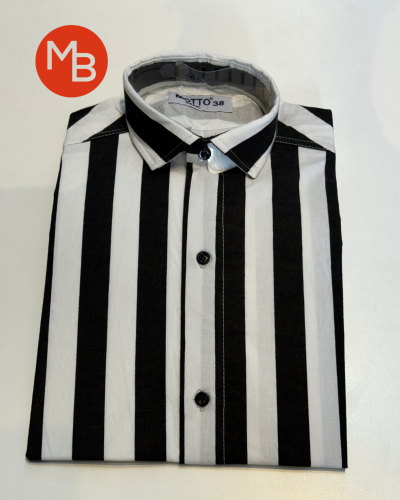 Camisa Elastizada Raya Ancha - Miniatura 2