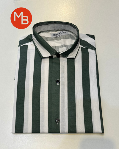Camisa Elastizada Raya Ancha - Miniatura 3