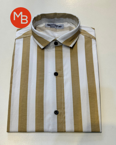 Camisa Elastizada Raya Ancha - Miniatura 4