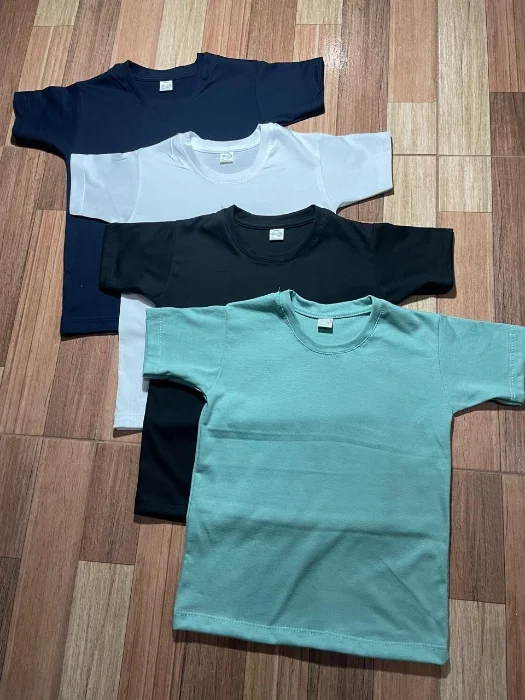 Remeras Lisas Escolares de Niño Algodón Peinado