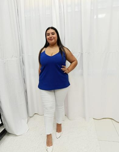 Musculosa Scuba Crep con Glitter
