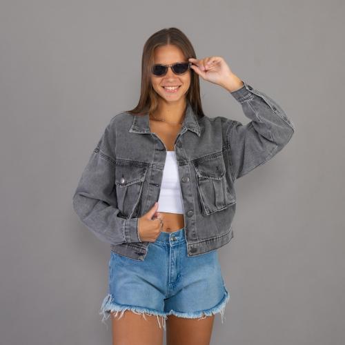 Campera de Jeans Gris