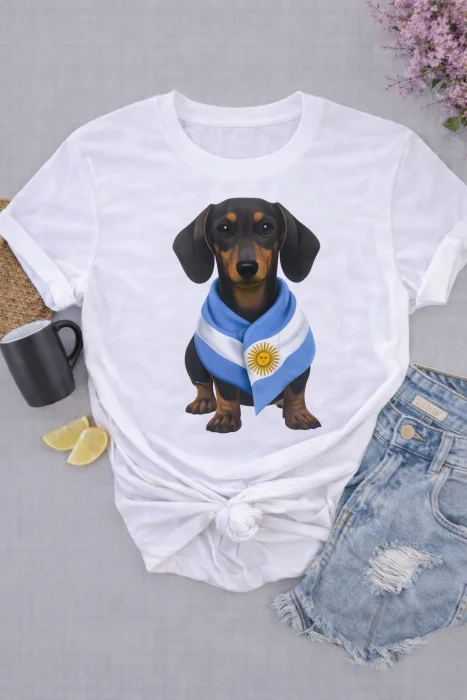 Remera Estampada Salchicha Argentina