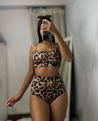 Bikini Tiro Alto Estampado