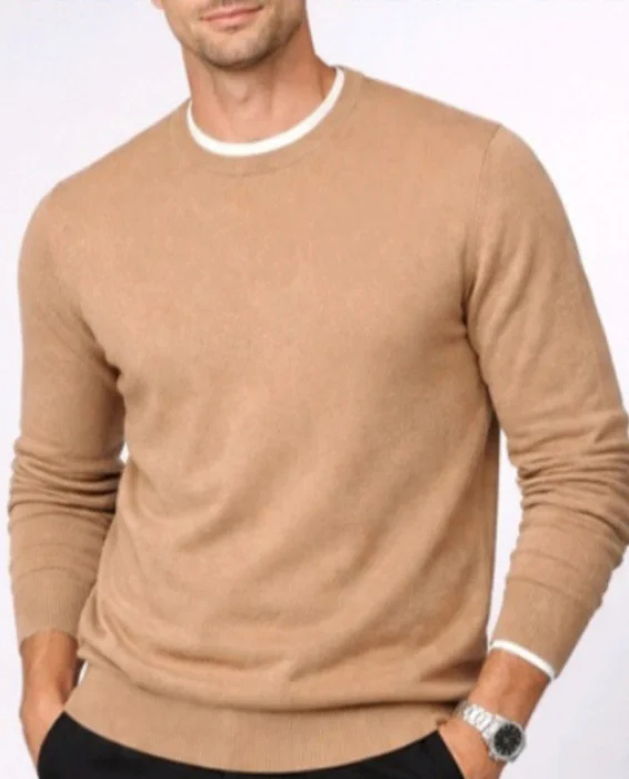 Sweater Importado Liso Cuello Redondo