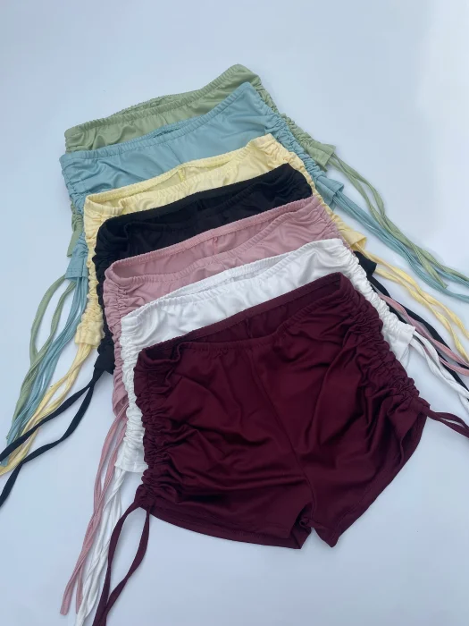 Short con Frunces Microfibra