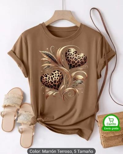 Remeras Algodón Peinado Talles Grandes Estampadas Dama