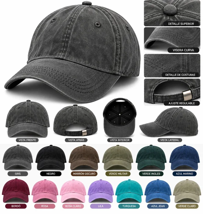 Gorras Vintage Lisas de Niños