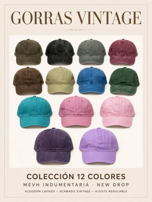 Gorras Vintage Lisas de Niños
