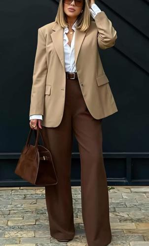Blazer Forrado con Bolsillos