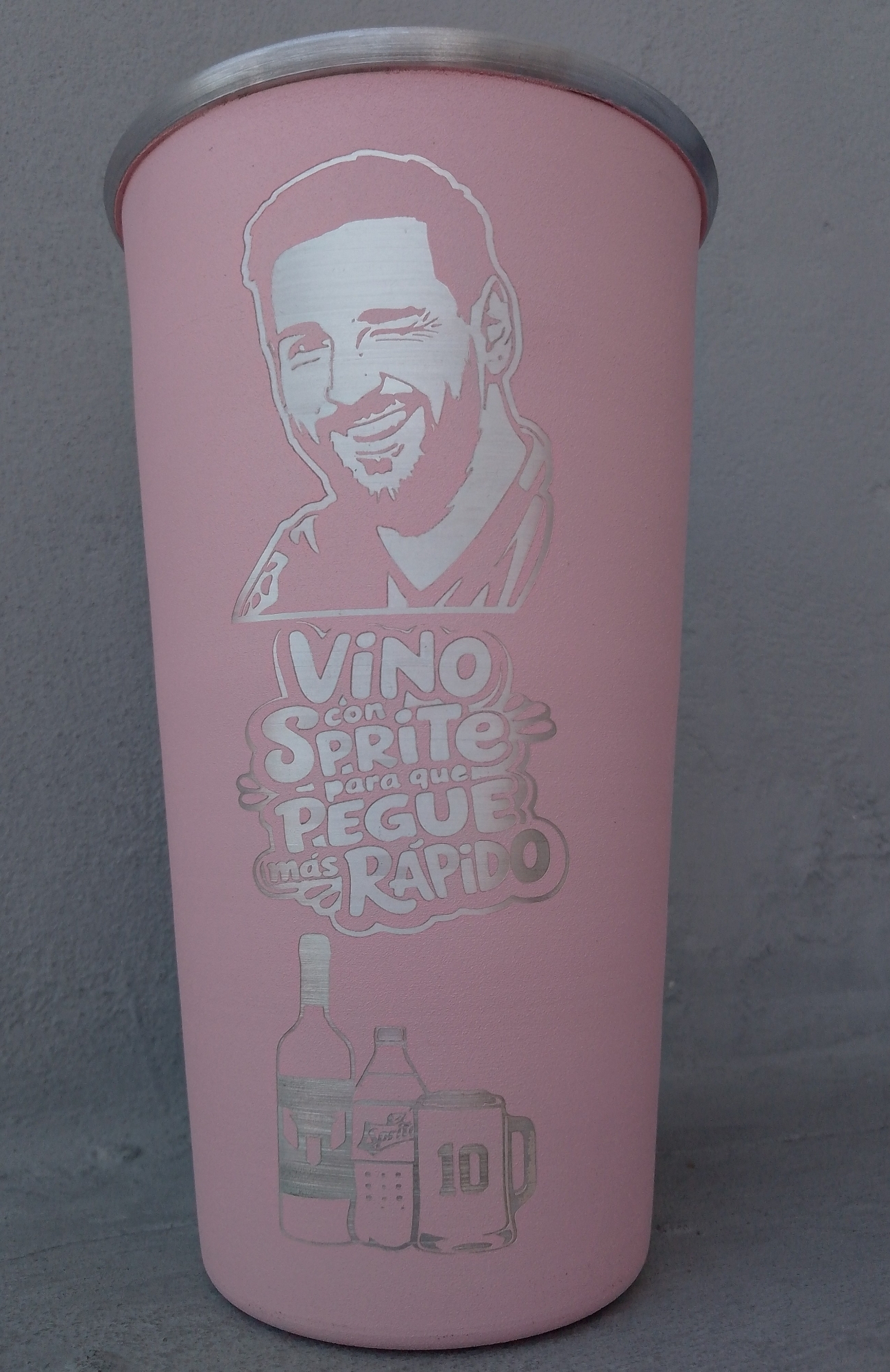 Jarra Vaso Fernet Messi Vino con Sprite - Imagen 2
