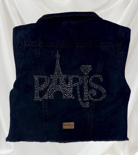 Campera Nena Negro Azulado Brillos Surtidos - Miniatura 2