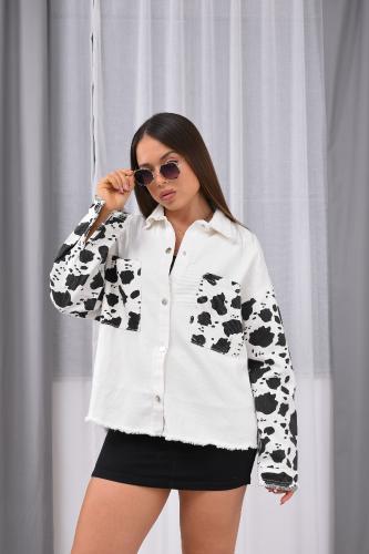 Campera Camisaco Jean Animal Vaca - Miniatura 2
