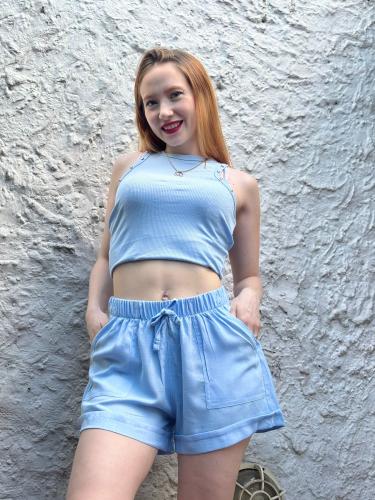 Shorts de Lino con Spamdex