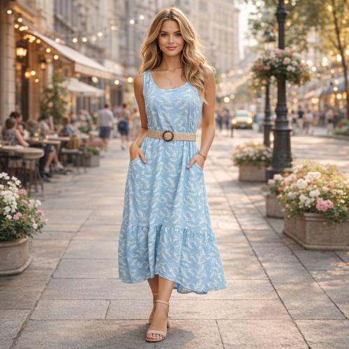Maxi Vestido de Cey C/ Bolsillos.