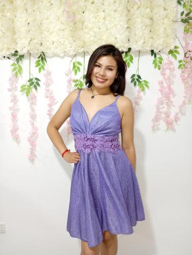 Vestido Corto de Lurex - Miniatura 3