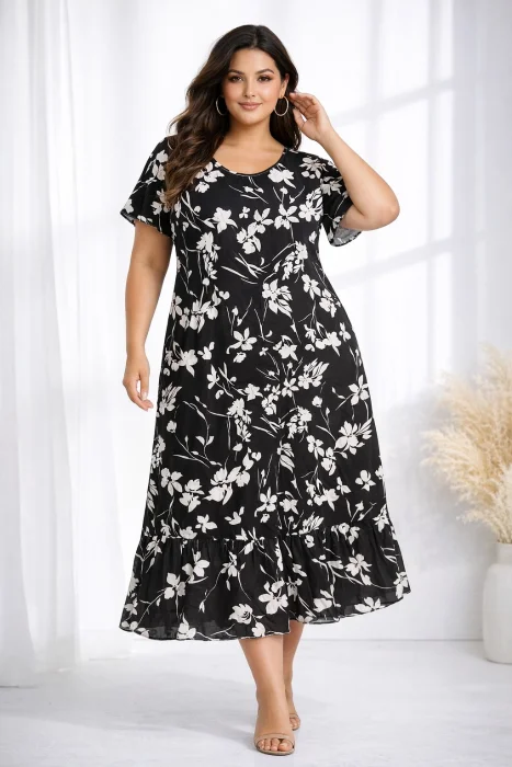 Vestido de Fibrana Poplin Largo Especial