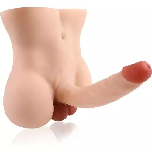 Torso Masturbador 2 en 1 - Pene y Canal Anal Realista