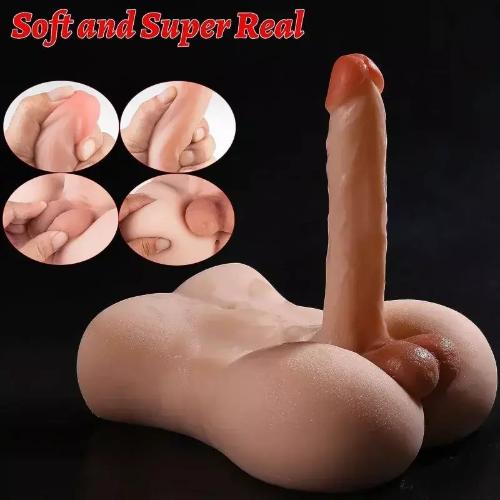 Torso Masturbador 2 en 1 - Pene y Canal Anal Realista - Miniatura 3