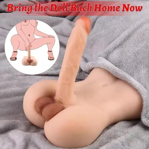 Torso Masturbador 2 en 1 - Pene y Canal Anal Realista - Miniatura 7