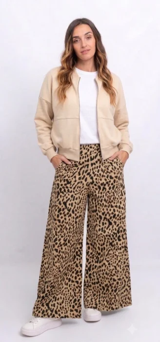 Wide Leg Print 6 X 60