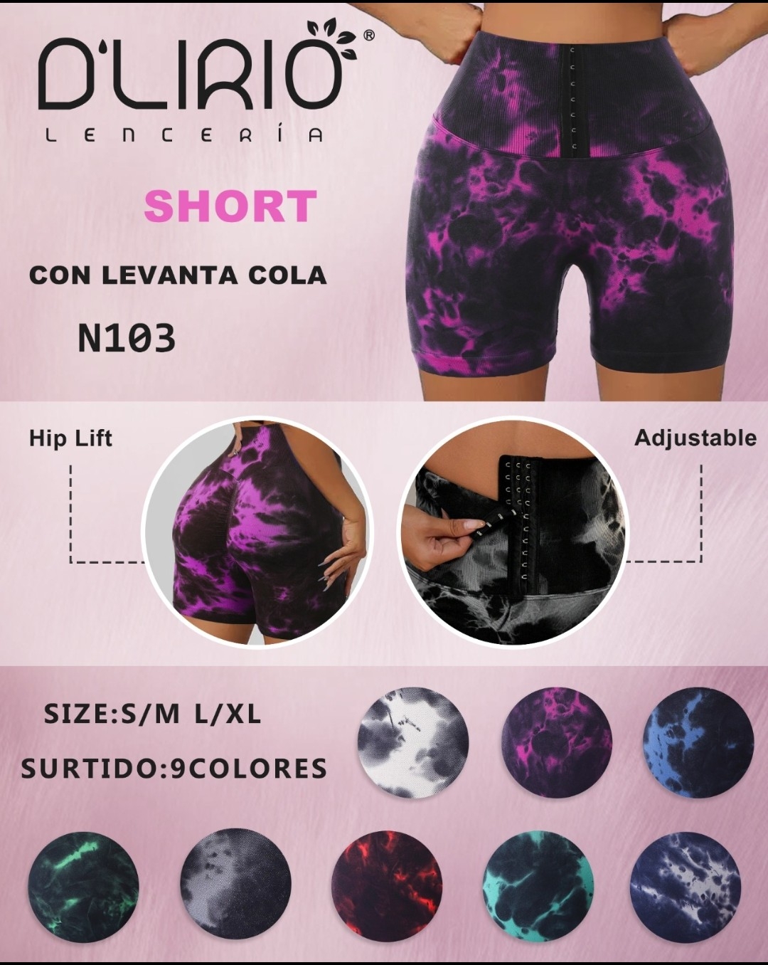 Shorts Calza Levanta Cola con Faja - Imagen 2