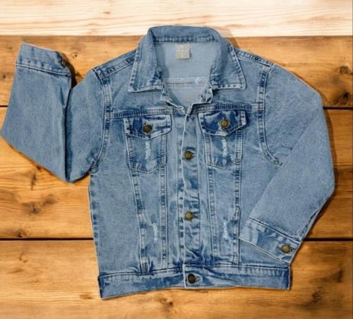 Campera Jeans Premium Niño Unisex Roturas