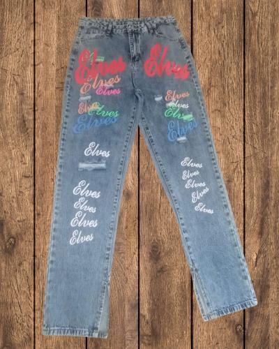 Pantalon Jeans Graffiti