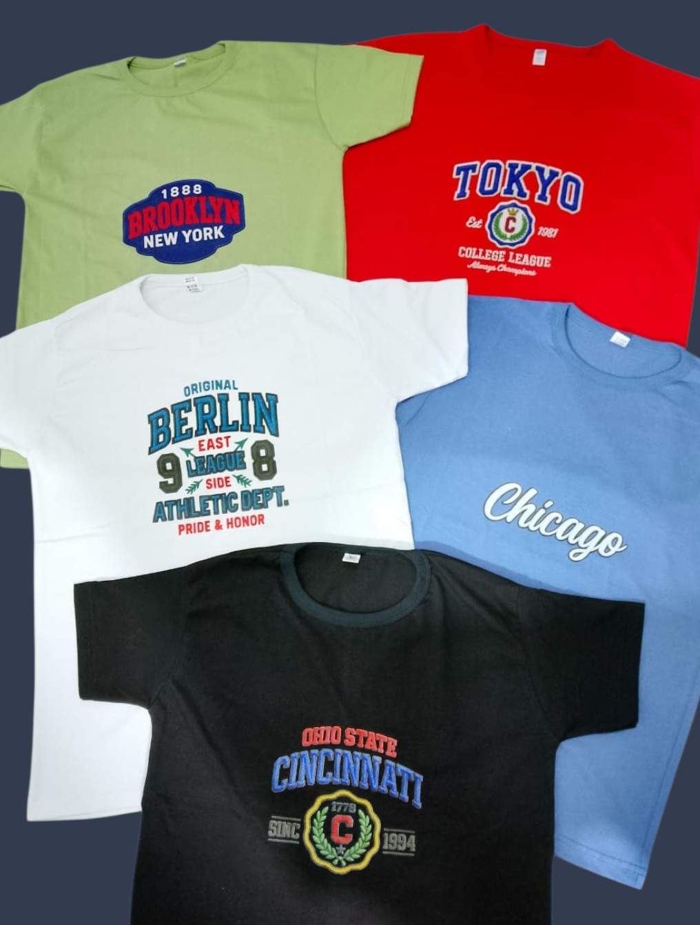 Remera Algodón Hombre Simil Bordado - Imagen 2