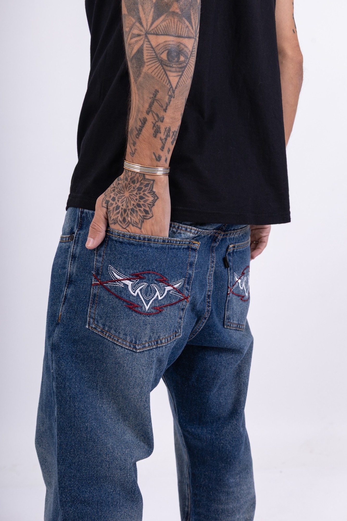 Jeans Slim Fit Clasic de Hombre Art Fsce Red - Imagen 8