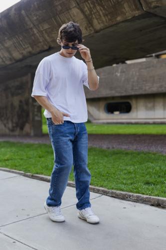 Jeans Slim Fit Clasic de Hombre Art Face Red 1.0 - Miniatura 6
