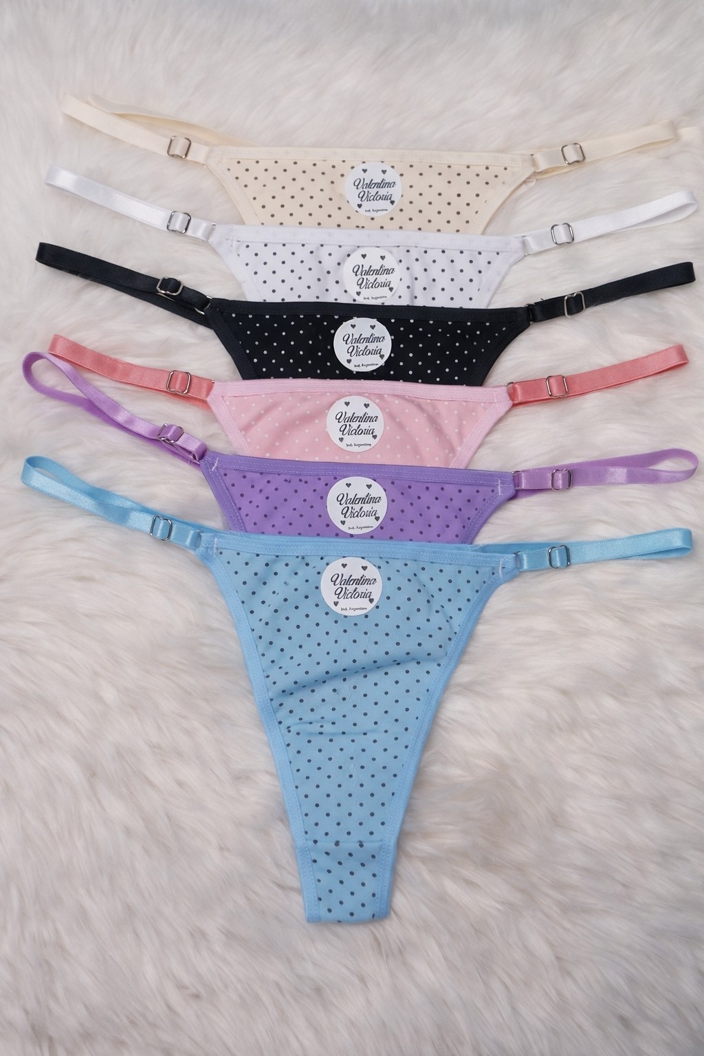 Regulables Color Pastel Algodon  Liso y Estampado  Linea Valentina  Victoria - Imagen 2