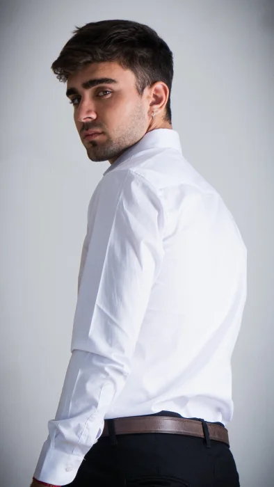 Camisa  de Vestir  Manga Larga Slim Fit  Hombre