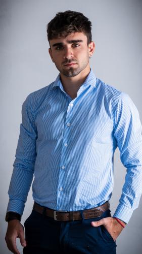 Camisa  de Vestir  Manga Larga Slim Fit  Hombre - Miniatura 2
