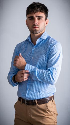 Camisa  de Vestir  Manga Larga Slim Fit  Hombre - Miniatura 3