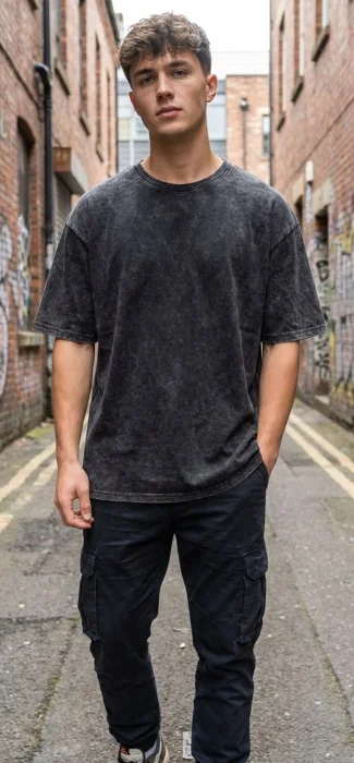 Remera Oversize Prelavadas Wash Stone