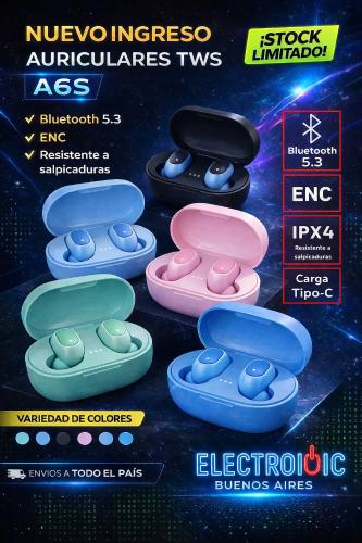 Auriculares Inalámbricos Bluetooth A6s