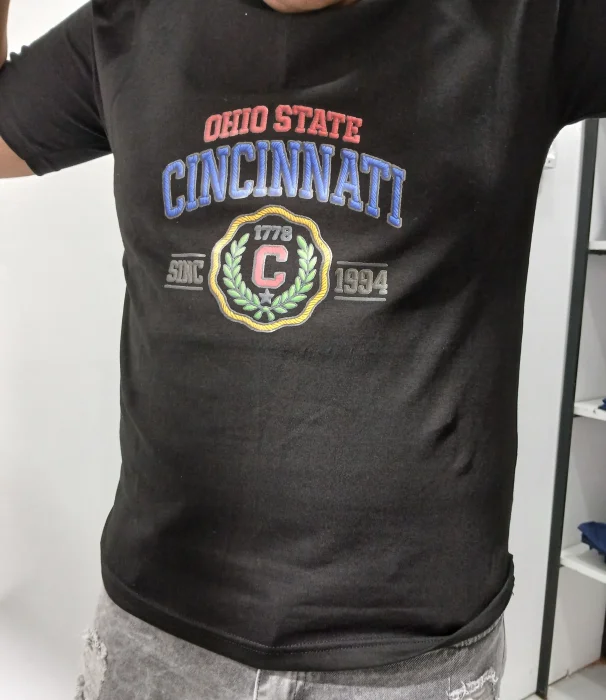 Remera Simil Bordado Hombre