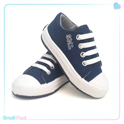 Zapatillas Lona Cordones Azules