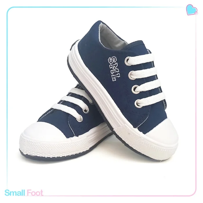 Zapatillas Lona Cordones Azules