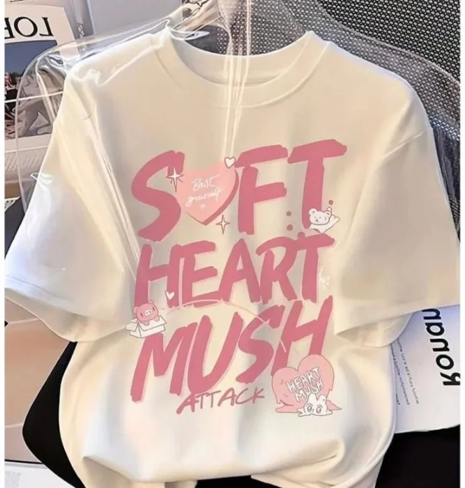 Remera  Estampada Rosa
