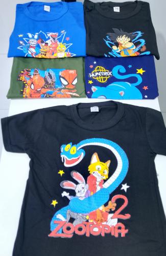 Remera Algodón Dibujos Nene