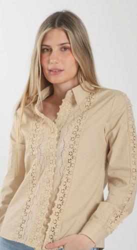 Camisa Poplin Guardas Broderie Importado