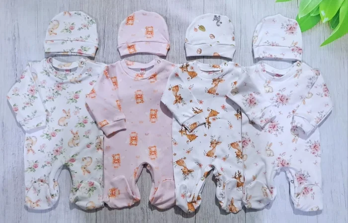 Enteritos Estampados + Gorrito