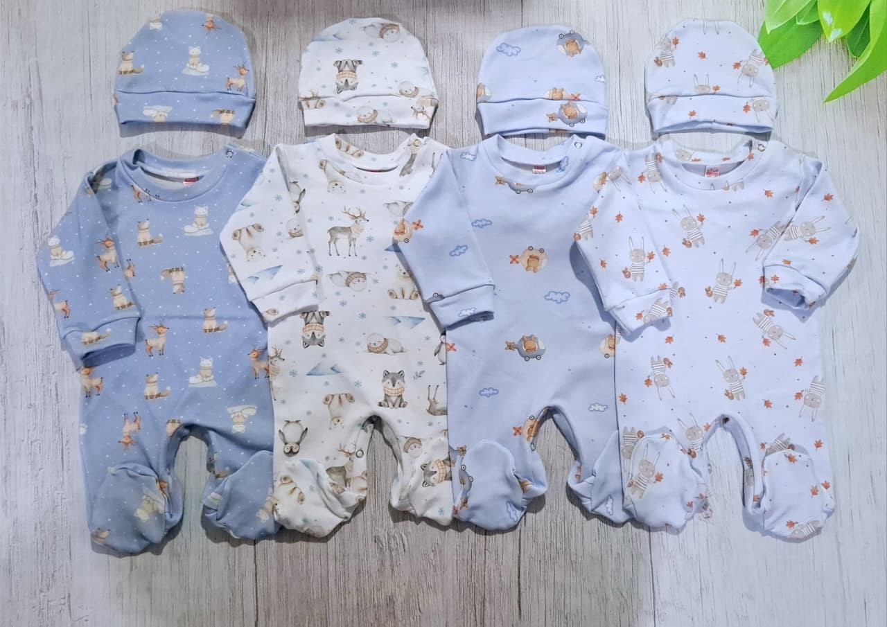 Enteritos Estampados + Gorrito - Imagen 3
